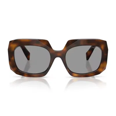 Prada 0pr B23s Oversized Square Tortoiseshell Sunglasses In Multi