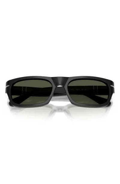 Persol 58mm Rectangular Sunglasses In Black