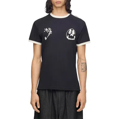 Y-3 Graphic Cotton Short-sleeve T-shirt In Black