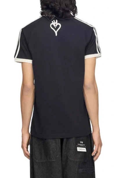 Y-3 Graphic Cotton Short-sleeve T-shirt In Black