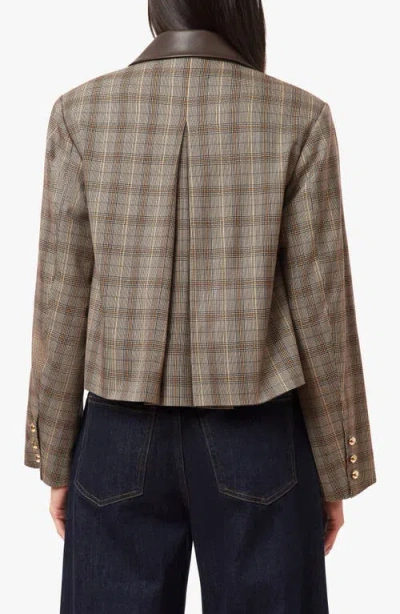 Habitual Houndstooth Check Swing Jacket In Multi