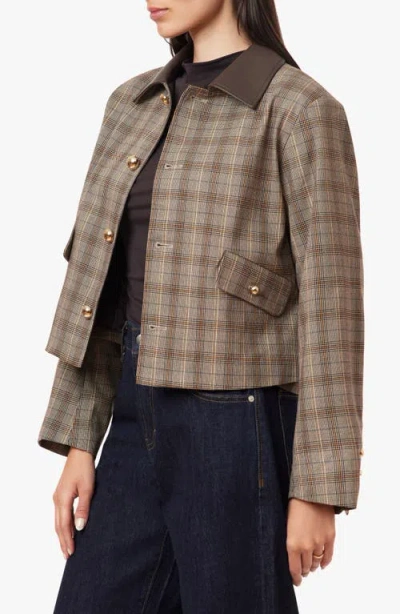 Habitual Houndstooth Check Swing Jacket In Multi