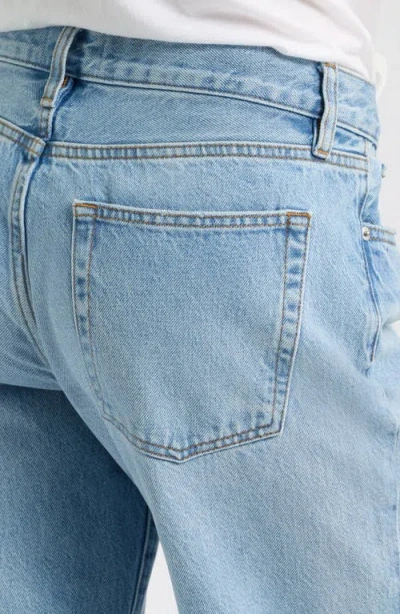 Frame The Pixie Gray Low Rise Jeans In Dodger Offset Hem In Blue