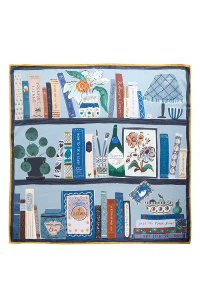 Echo Bookworm Silk Square Scarf In Multi