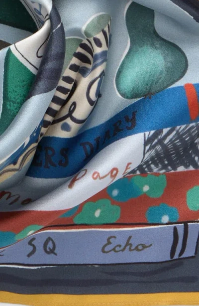 Echo Bookworm Silk Square Scarf In Multi
