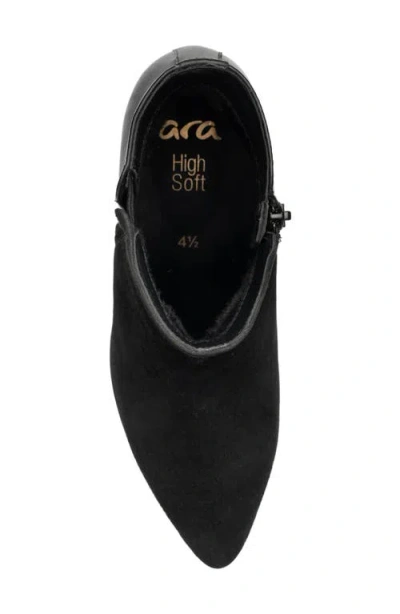 Ara Autumn Pointed Toe Bootie In Black