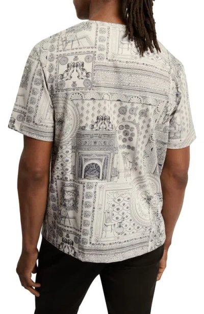 Ted Baker Bondss Graphic T-shirt In Gray