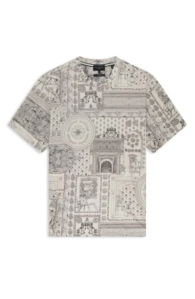 Ted Baker Bondss Graphic T-shirt In Gray