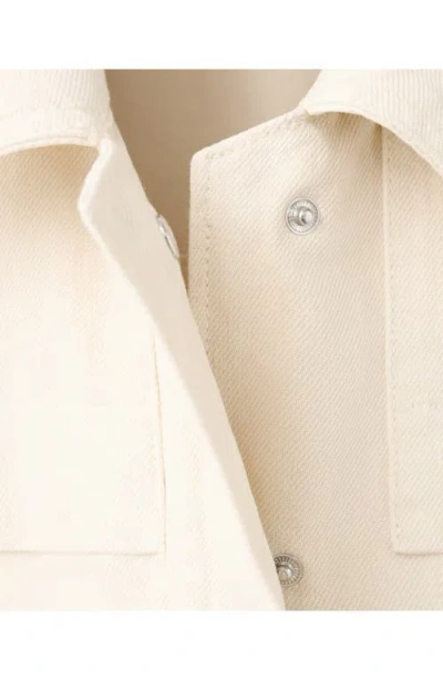 Mango Oversize Denim Vest In Neutral