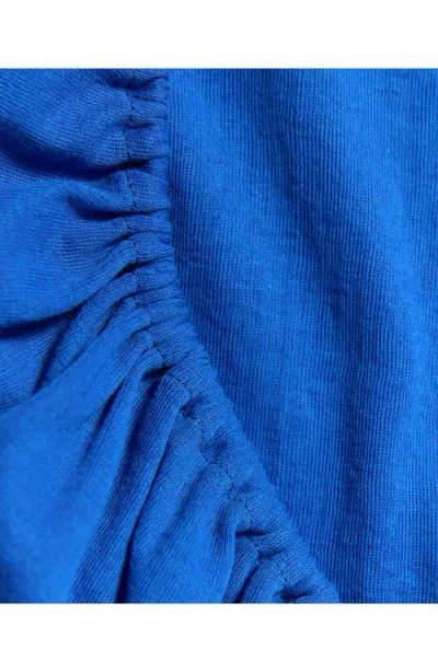 Mango Overlay Long Sleeve Top In Blue