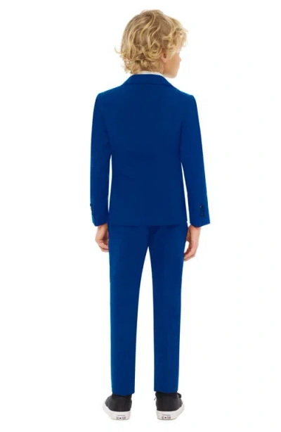 Opposuits Boys Navy Royale Solid Slim Fit Suit In Blue