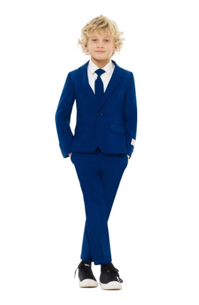 Opposuits Boys Navy Royale Solid Slim Fit Suit In Blue