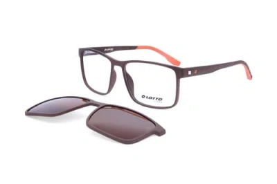 Lotto 55mm Rectangular Optical Glasses In Black