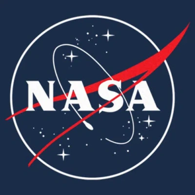 Nasa Outlined Logo Graphic T-shirt In Blue