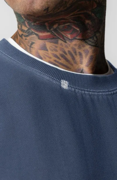 Asrv Tech Essential Distressed Crewneck In Blue
