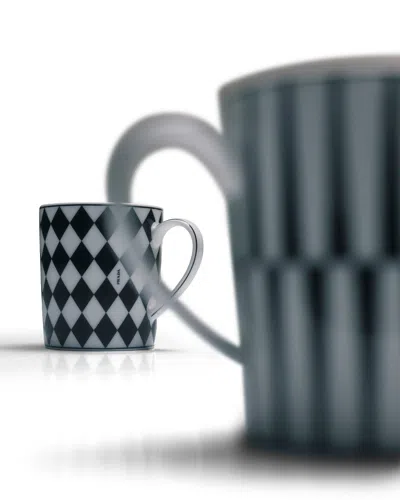 Prada Porcelain Checkerboard Mug In Black