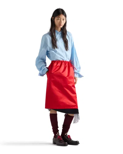 Prada A-line Skirt In Red