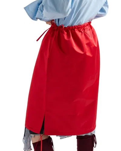 Prada A-line Skirt In Red