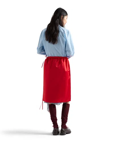 Prada A-line Skirt In Red