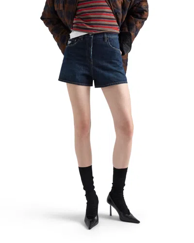Prada Denim Shorts In Blue