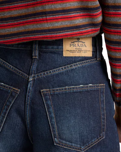Prada Denim Shorts In Blue