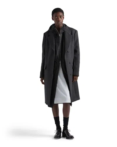 Prada Re-nylon Rain Jacket In Black