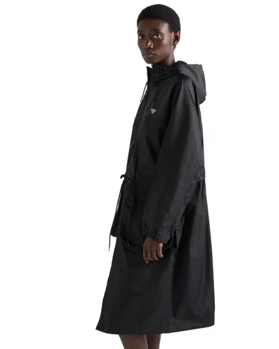 Prada Re-nylon Rain Jacket In Black