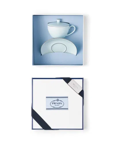 Prada Porcelain Cappuccino Cup - Celadon In Blue