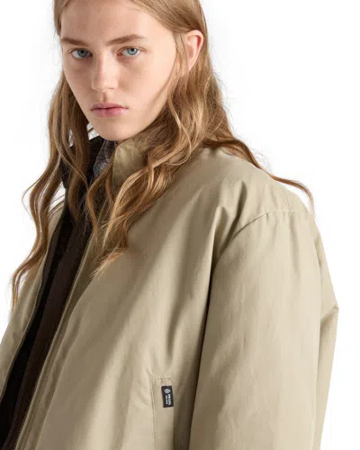 Prada Cropped Technical Poplin Down Jacket In Neutral