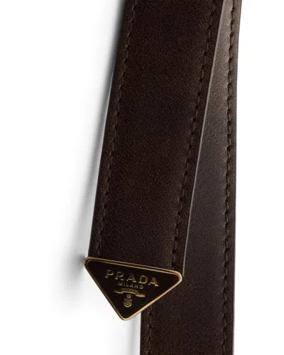 Prada Leather Belt In Brown
