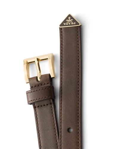 Prada Leather Belt In Brown