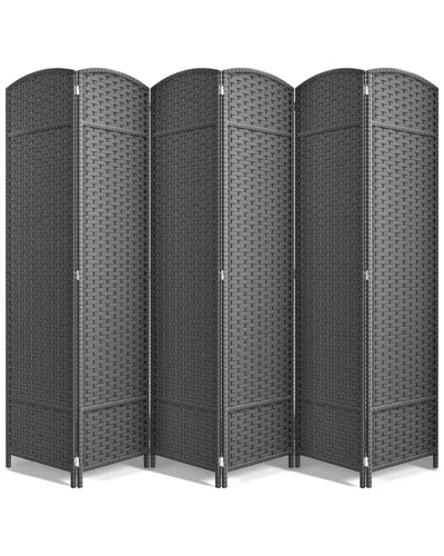 Sorbus 6 Panel Room Divider In Gray