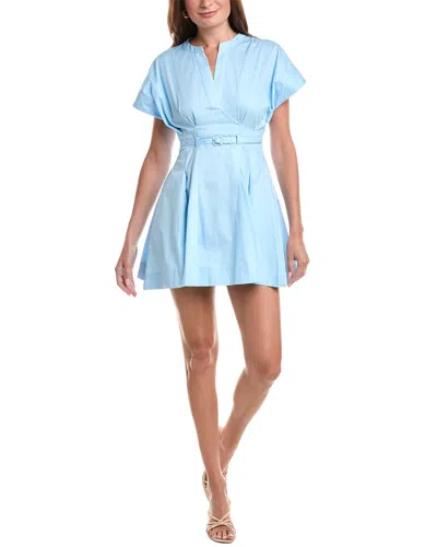 Marion Solid Mini Dress In Blue