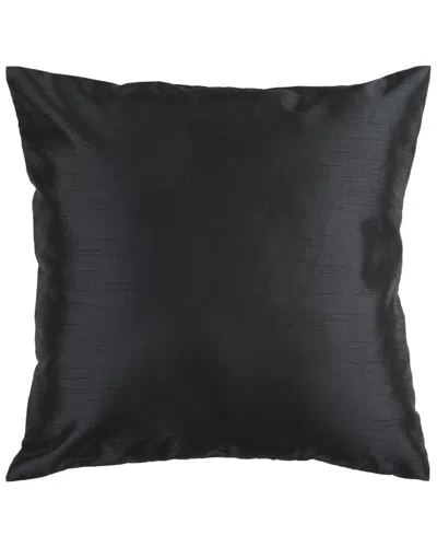 Surya Solid Luxe Decorative Pillow In Black