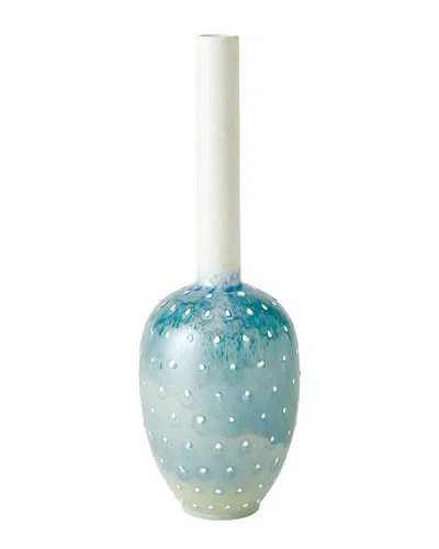 Global Views Ceramic Table Vase In Blue