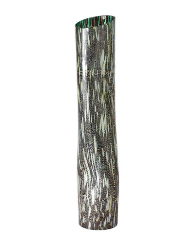 Global Views Large Dimple Vase In Gray