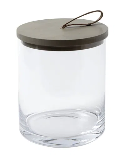 Global Views Rustic Canister In Black