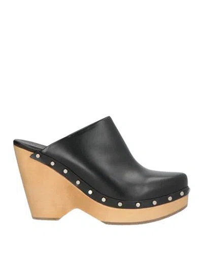 Isabel Marant 110mm Wedge-heel Leather Clogs In Multi