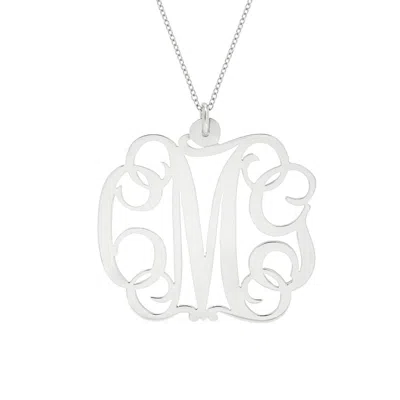 Bargainbazaar Custom Fancy Script Monogram Necklace