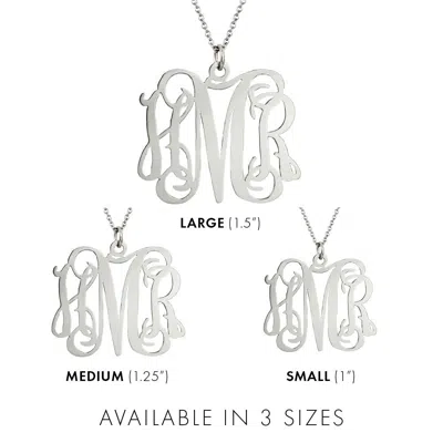 Bargainbazaar Custom Fancy Script Monogram Necklace