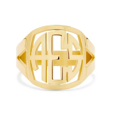Bargainbazaar Custom Block Monogram Ring