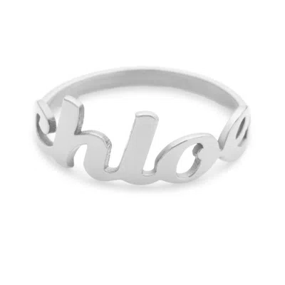Bargainbazaar Custom Magnolia Script Name Ring