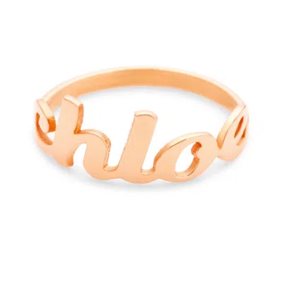Bargainbazaar Custom Magnolia Script Name Ring