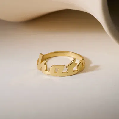 Bargainbazaar Custom Modern Script Name Ring