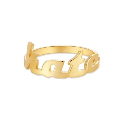 Bargainbazaar Custom Modern Script Name Ring