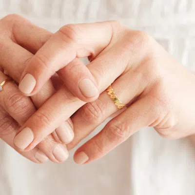 Bargainbazaar Custom Thin Script Name Ring