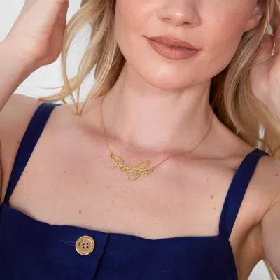 Bargainbazaar Custom Fancy Script Custom Name Necklace