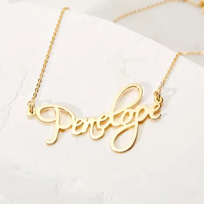 Bargainbazaar Custom Fancy Script Custom Name Necklace