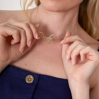 Bargainbazaar Custom Fancy Script Custom Name Necklace
