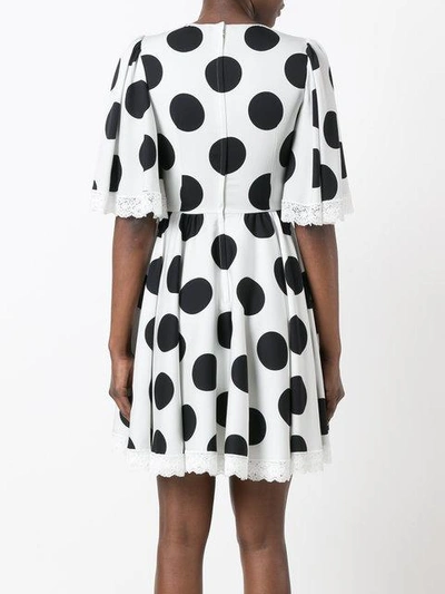 Shop Dolce & Gabbana Polka Dot Dress In White